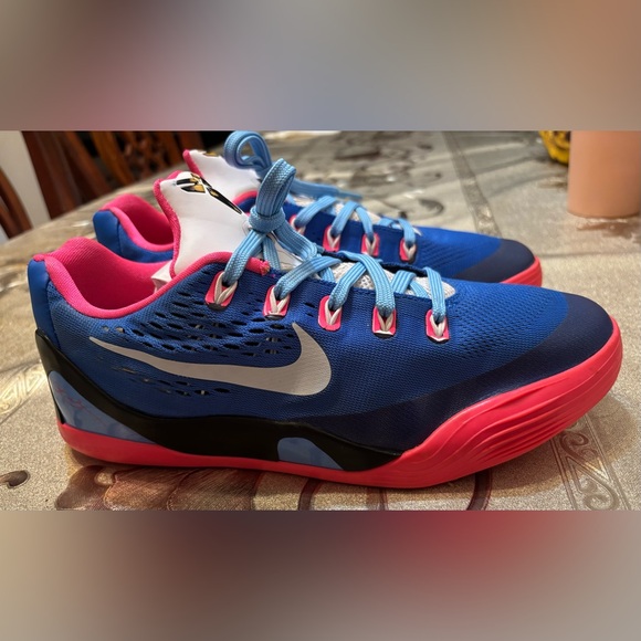 🏀 RARE LIMITED EDITION Nike Kobe 9 EM GS “Hyper Pink ” Cobalt Edition size 7Y 🏀 - Picture 15 of 16